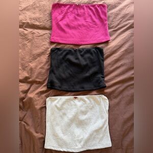 Garage Women's Tube Top Trio – Hot Pink, Black & Cream